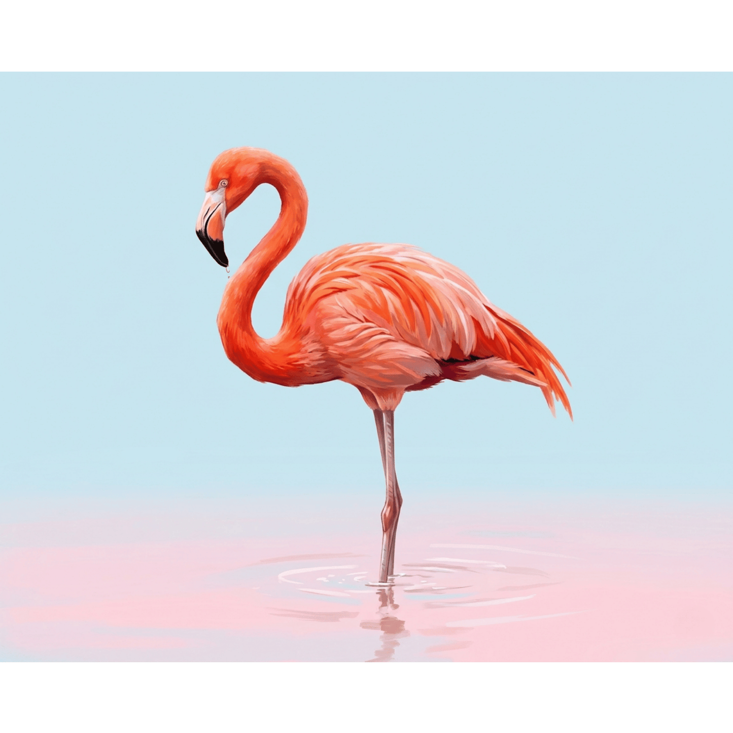 Wading Flamingo PicturaNumbers