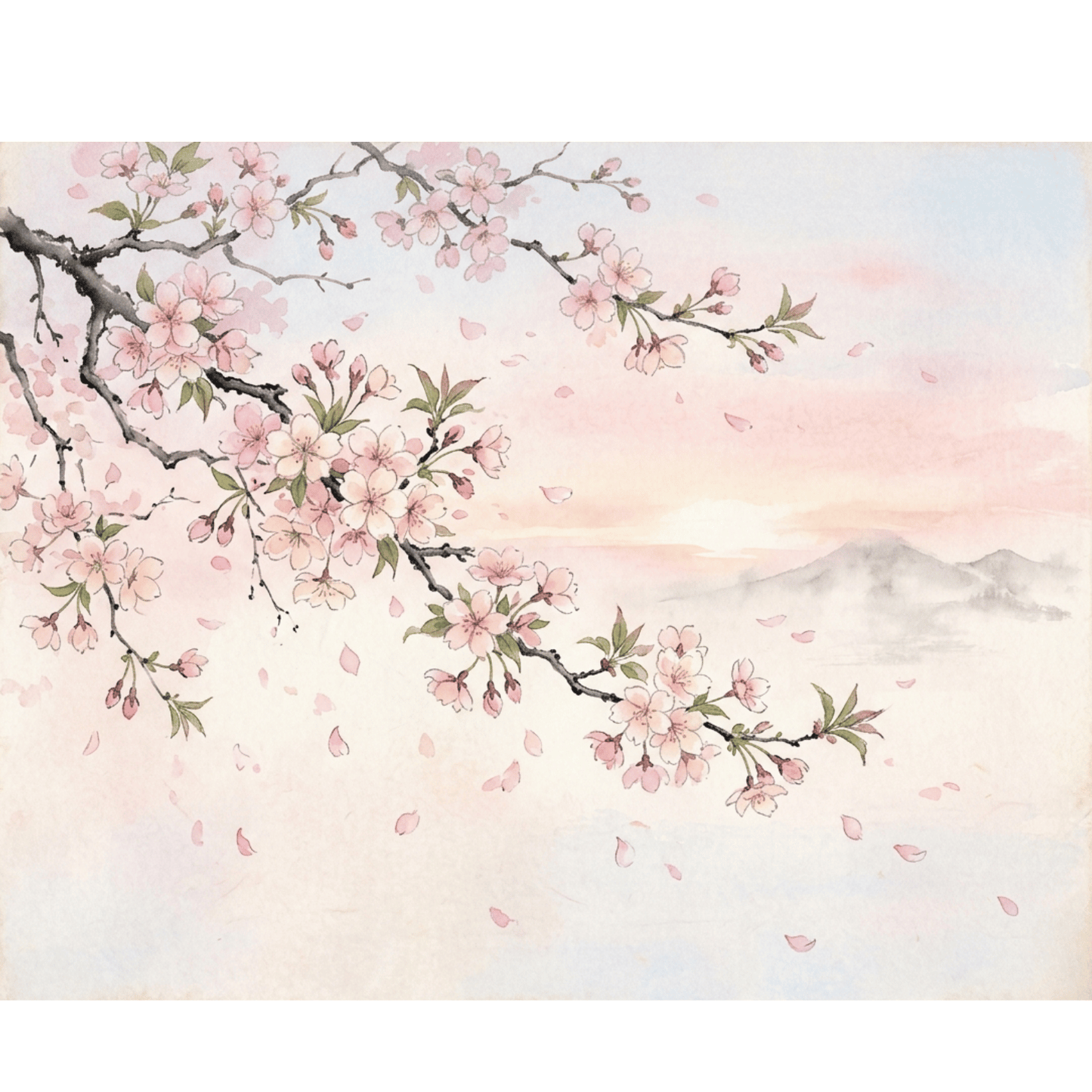 Water Colour Cherry Blossom PicturaNumbers