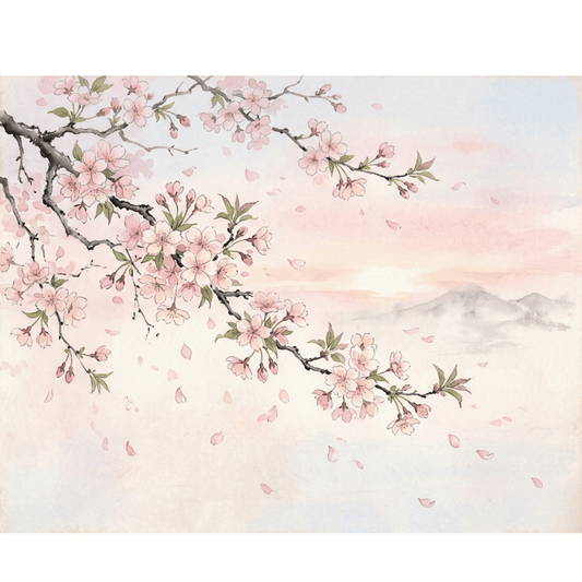 Water Colour Cherry Blossom PicturaNumbers