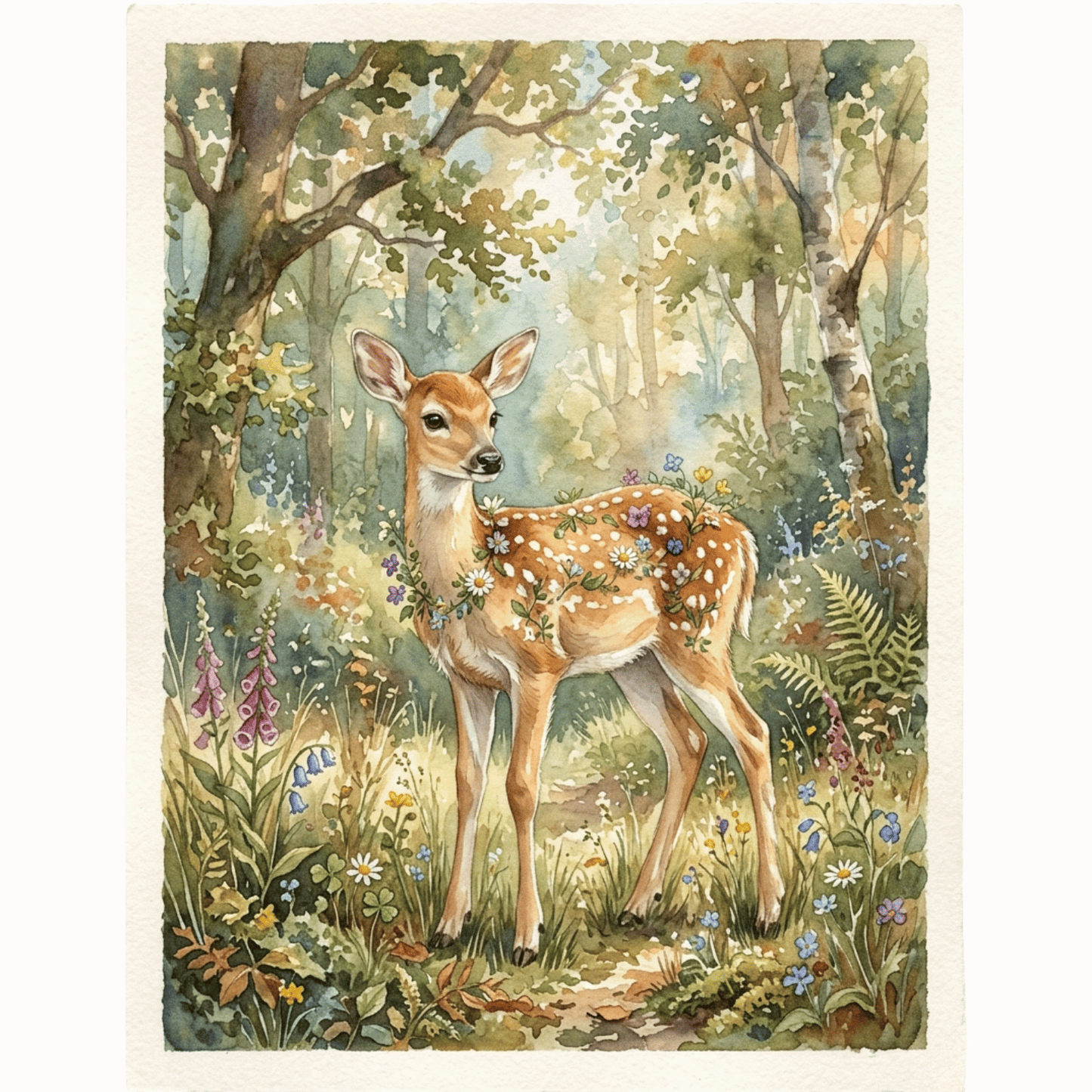 Water Colour Fairytale Deer PicturaNumbers