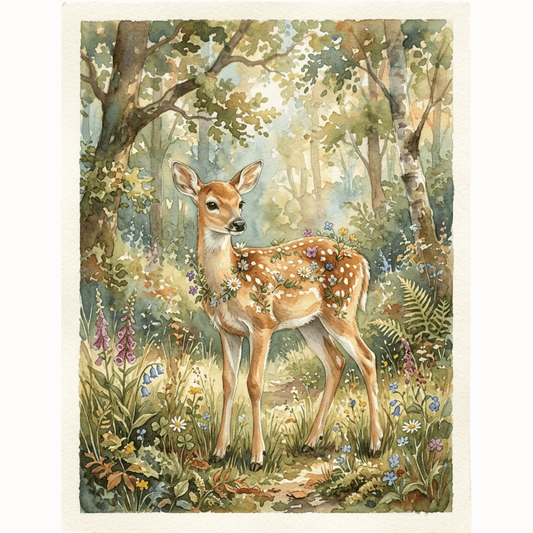 Water Colour Fairytale Deer PicturaNumbers