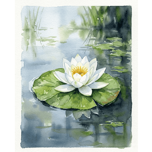Water Colour Lily Pad PicturaNumbers