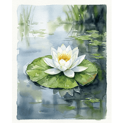 Water Colour Lily Pad