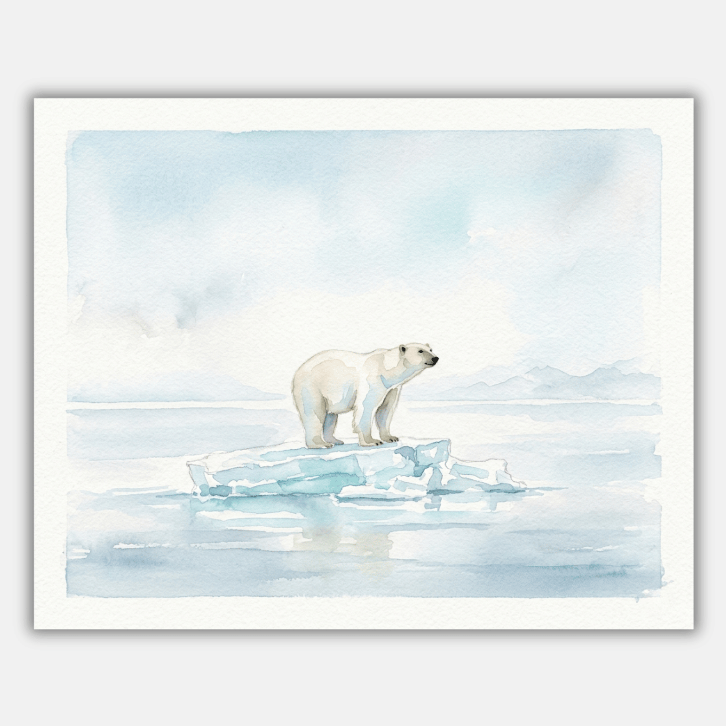 Water Colour Polar Bear PicturaNumbers