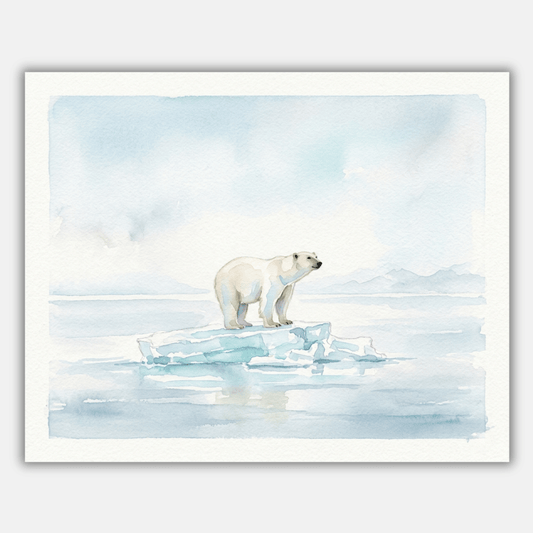 Water Colour Polar Bear PicturaNumbers