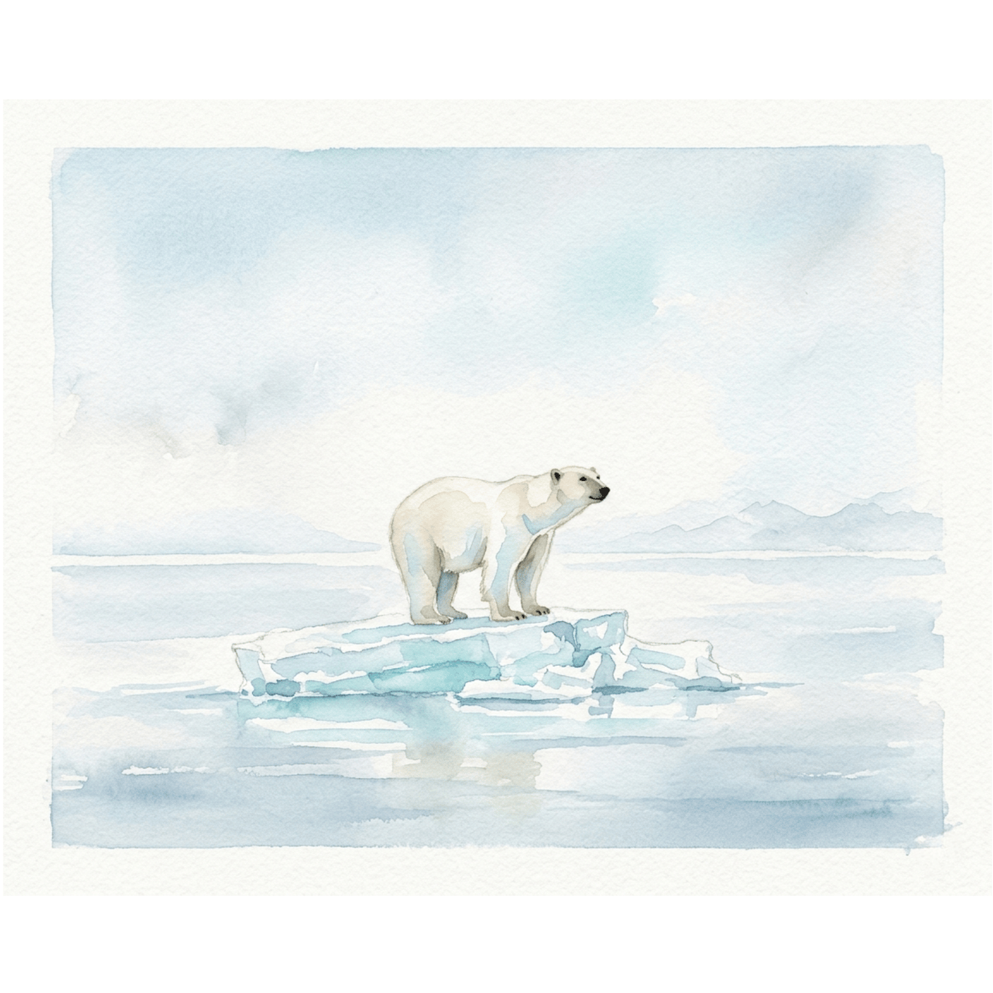Water Colour Polar Bear PicturaNumbers