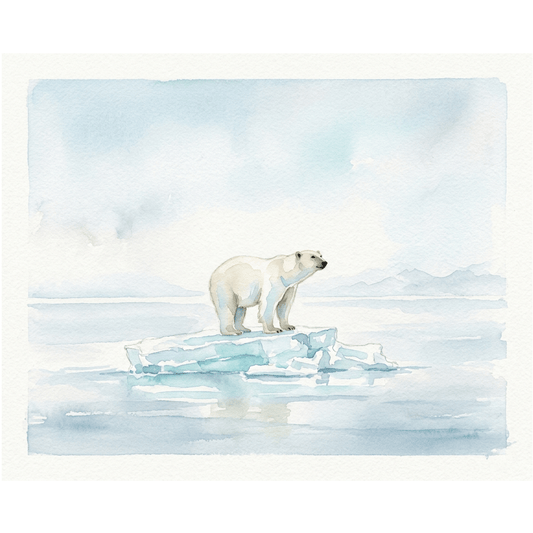 Water Colour Polar Bear PicturaNumbers