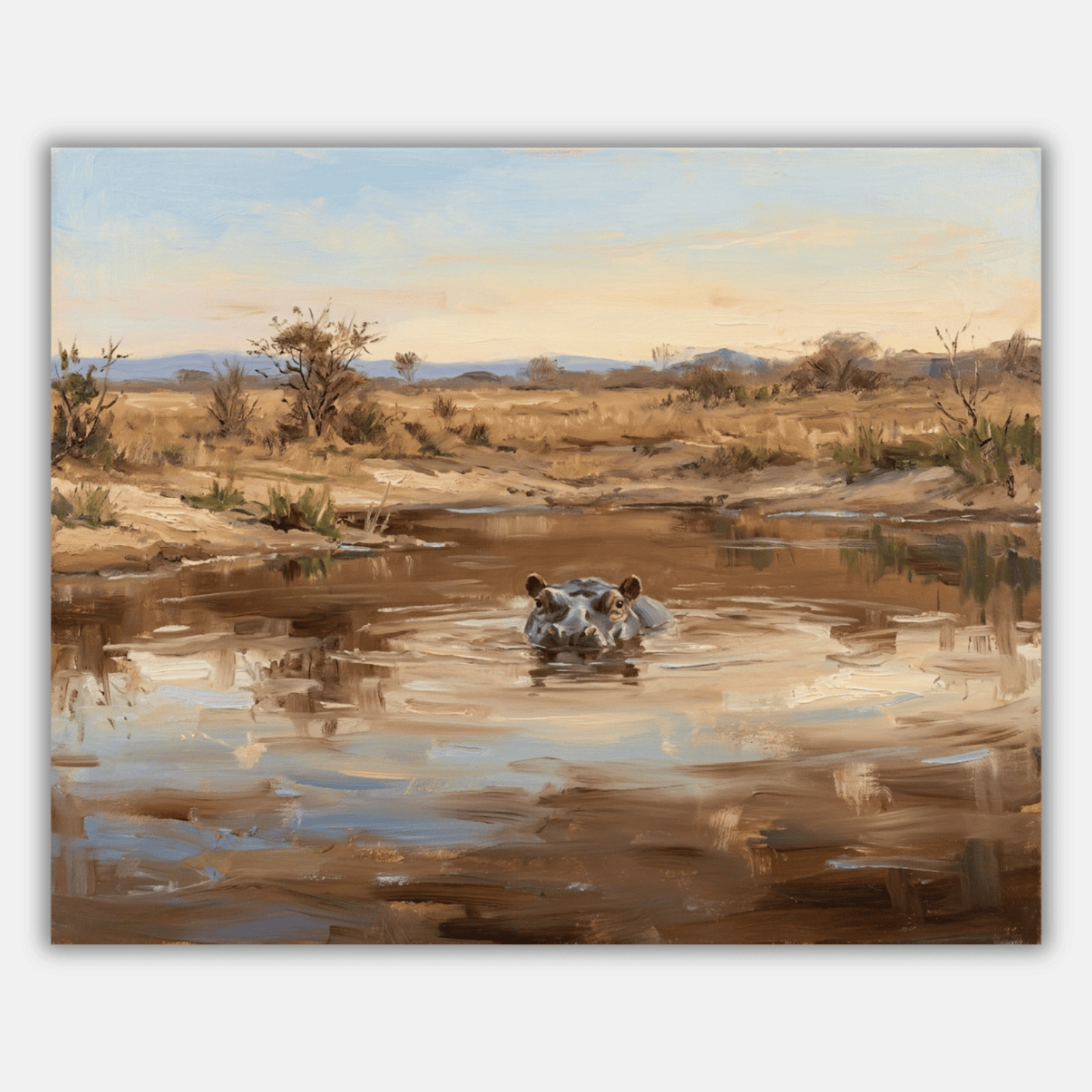 Waterhole Hippo PicturaNumbers